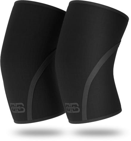 Barbelts Knee Sleeves 5mm - Onyx Zwart - Maat M - Neopreen kniebrace krachttraining - Per paar