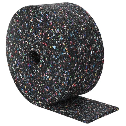 vidaXL Rubbergranulaatrol Zwart 1000 x 12 x 0,8 cm Rubber