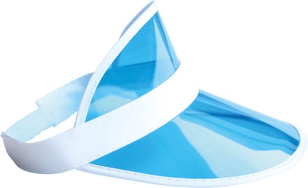 5 stuks - Zonneklep - Transparant - Carnaval - Festival - Neon - Blauw