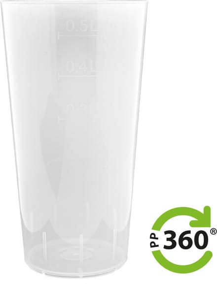 Herbruikbare Hardcups PP360® - 500cc (max) - 200 st/ds.