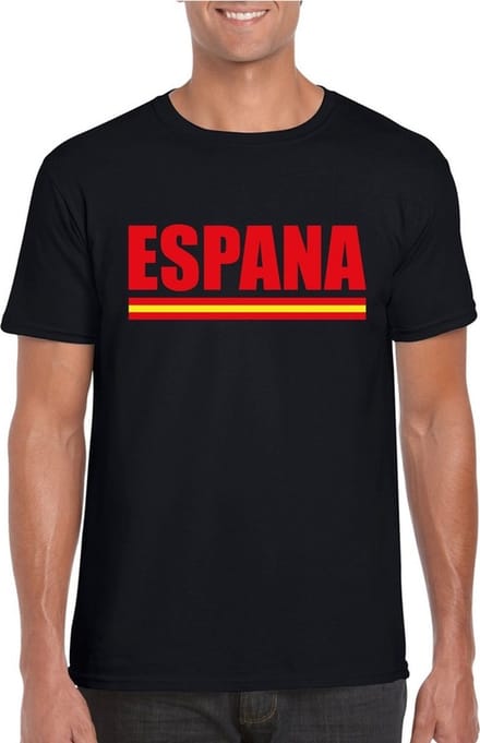 Zwart Espana/ Spanje supporter shirt heren M