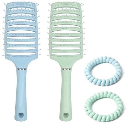 Dailygoods- Haarborstel Set - Varkenshaar Peddel Haarborstel