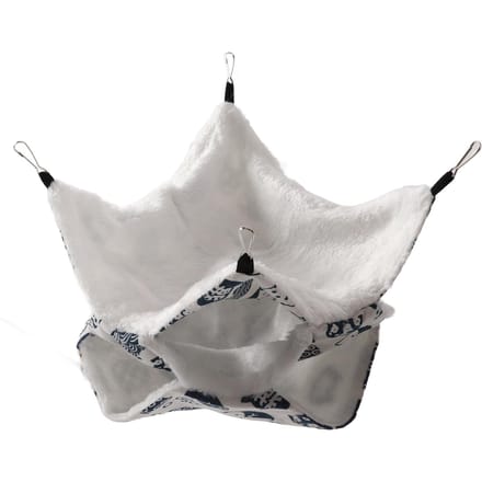 3-Laags Hamsterhangmat voor Kleine Huisdieren Winter Warme Hangmat Kooi Hangend Bed voor Eekhoorns Cavia White Cat gray