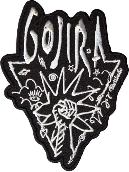Gojira - Power Glove Patch - Zwart/Wit