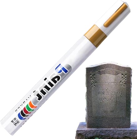 Verfstift - Restauratie Stift - Grafsteen Restauratie - Weerbestendige Formule - 145 cm - Goud