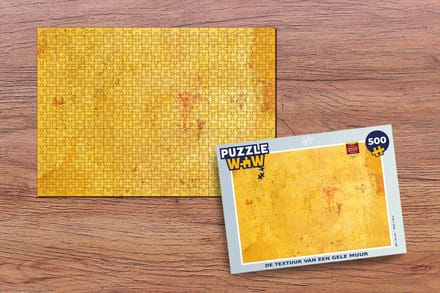Puzzel Muur - Geel - Steen - Legpuzzel - Puzzel 500 stukjes