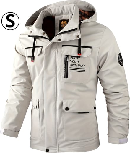 Bovista Winterjas Voor Heren - Parka - Winter - Jas - Volwassen - Wit - Maat S