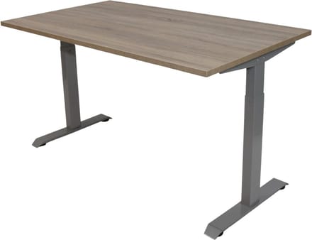 Office Hero® Cosmic - In hoogte verstelbaar bureau grijs frame - Game bureau - Computertafel - Werktafel - 120x80 - Robson eik