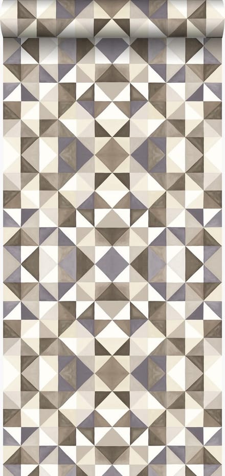 Origin Wallcoverings behang kubisme bruin en beige - 53 cm x 10.05 m - 346909