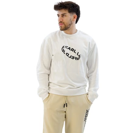 Karl Lagerfeld Jeans Reg Multi Ring Sweatshirt Wit S Man