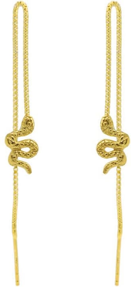 Karma Pull Through Doortrek Oorbellen Snake Goud