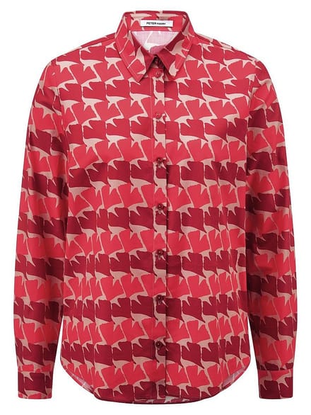 Blouse lange mouwen Van Peter Hahn rood