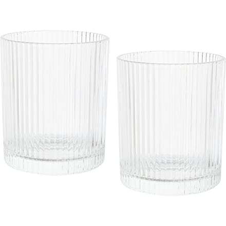 VBS Windlichtglas "Relax", geribbeld, 2 stuks