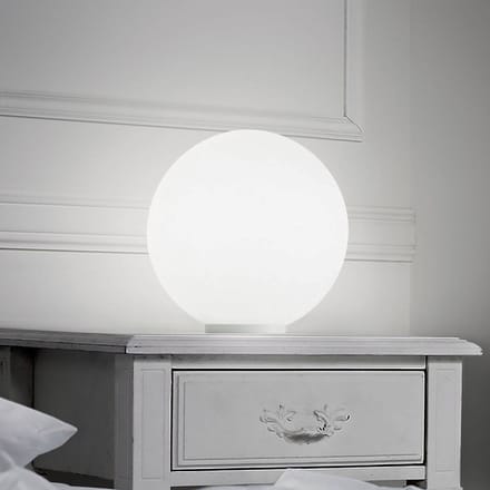 Ideal Lux tafellamp Mapa, Ø 30 cm, opaalglas, bol, E27