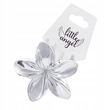 Grote Zilverkleurige Haarclip Bloem - Stijlvolle Accessoire
