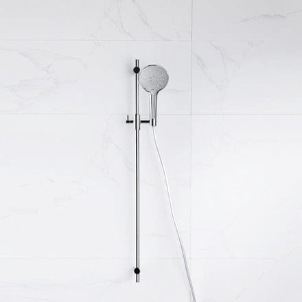 FugaFlow Eccelente Acces glijstangset met ronde handdouche, gladde doucheslang chroom