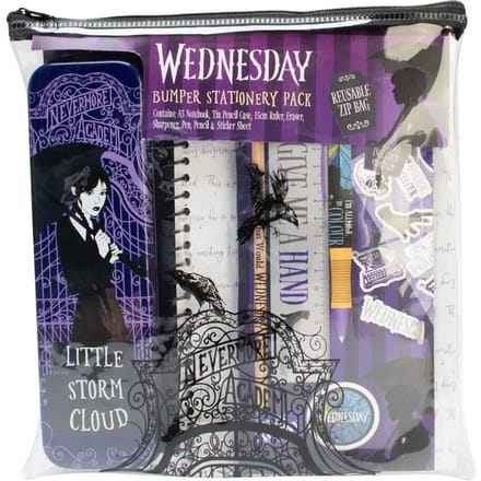 Blue Sky Studios Wednesday Stationery Set bumper schrijfset 9-delig.