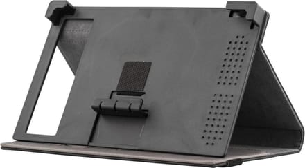 DELTACO TPF-1212 Universele tablet cover 7'', Pashouder, 360 ° Roteerbaar, Spring Lock, Zwart