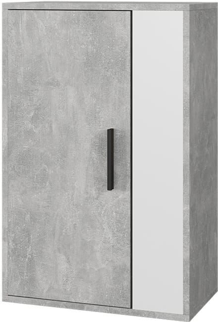 Vicco Berno Wandkast – 50.1 x 78.4 cm met 2 compartimenten Beton/Wit