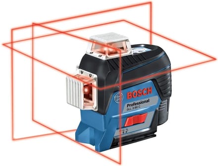 Lijnlaser GLL 3-80 C 4 x AA batterijen + adapter + richtplaat + etui + BT 150