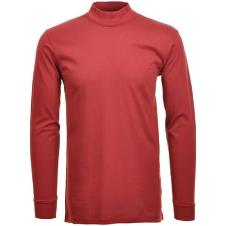 Ragman Long Sleeve Turtle T-Shirt Single Jersey Quality Dark Wine Red / male