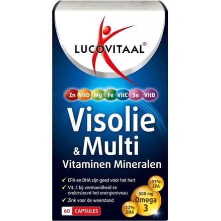 Lucovitaal Visolie & Multivitaminen & Mineralen 60 Capsules