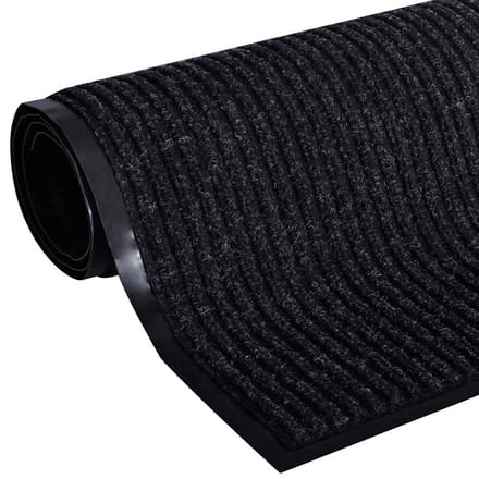 vidaXL - Deurmat - 90x60 - cm - PVC - zwart