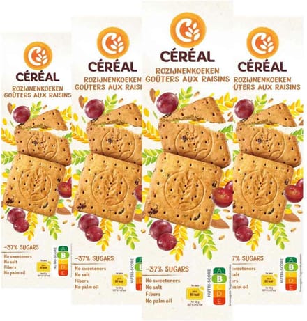 Céréal Rozijnenkoeken - 4 x 360 gr - Voordeelverpakking