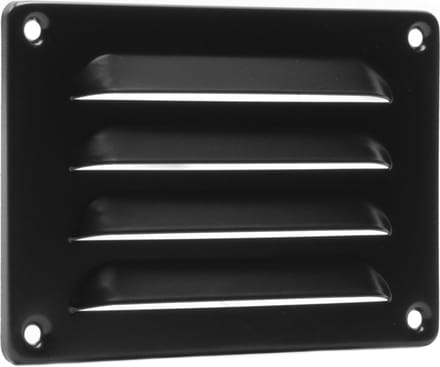 ALU schoepenrooster 130x90mm zwart