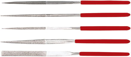 Topex - Vijlenset Diamant - 140mm - Rubberen Handvat
