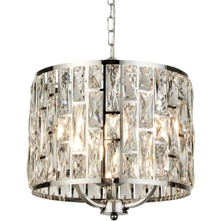 Searchlight Hanglamp Bijou, kap met kristallen, Ø 38 cm