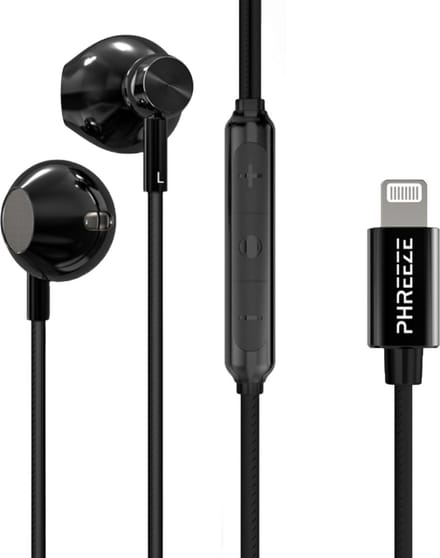 Phreeze EP20 Oordopjes met Draad - Geschikt voor Apple iPhone Oortjes - Lightning Aansluiting - Bass Boost - Microfoon - Voor 14 Pro Max en ouder