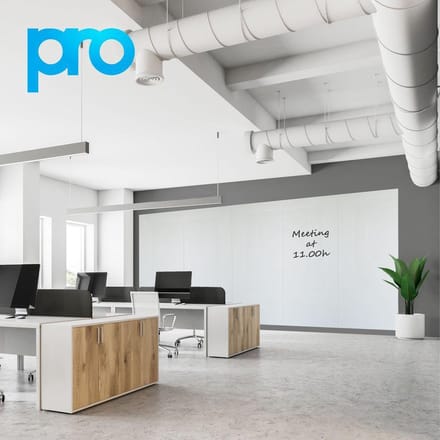 Rocada Whiteboardwand 200x500 cm (5 panelen) - PRO - Polyester coating