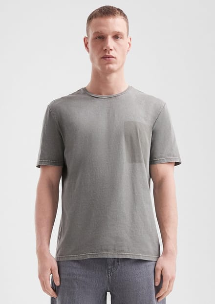 Verbleekt T-shirt met zak in schaduw effect QS