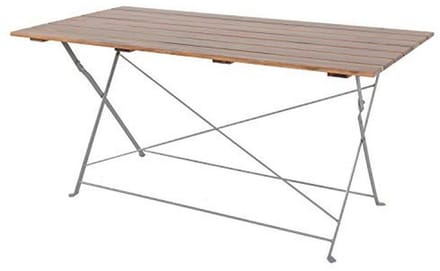 Inklapbare Tuintafel - Biertuintafel van Acacia Hout en Staal 120x60cm