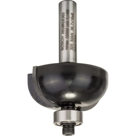 Bosch Accessories 2608628365 Halfrondprofielfrees Hardmetaal Lengte 58 mm Afmeting, Ø 36.7 mm Schachtdiameter 8 mm