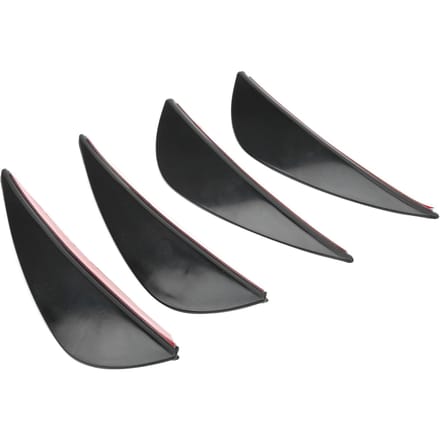 4 stuks Voorbumper Luchtmes Spoiler Modificatie Universele Diffuser PVC Plaktype Glanzend Zwart black