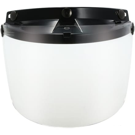 Universeel 3-drukknoop opklapbaar vizier schild lens voor open gezicht motorhelm transparant