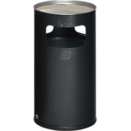 Combi-asbak, H 750 mm, antiek/zilver
