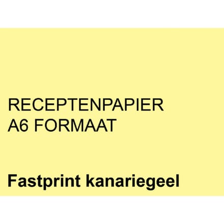 Receptpapier Fastprint A6 80gr kanariegeel 2000 vel