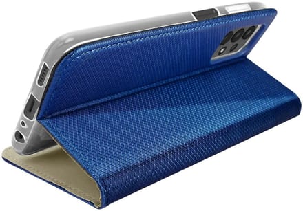 Jaym, Hoesje geschikt voor Samsung Galaxy A13 4G - Magnetisch Folio met Standaard, Blauw