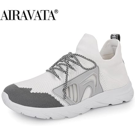 Baskets pour hommes Chaussures de marche à la mode Baskets décontractées Chaussures de loisirs respirantes 46 blanc
