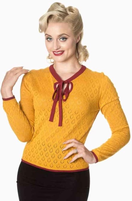 Dancing Days - FIRST LOVE Gebreide trui - 4XL - Geel