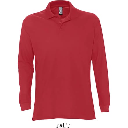 SOL'S Long Sleeve Polo Star L539 - Red - XL