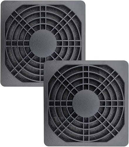 Set van 2 Stuks PC Ventilator Stofmaskers 80mm - Inclusief Ventilatorkap en Stofnet