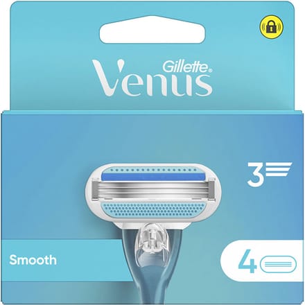 Gillette Venus Smooth - Mesjes Met Beschermende Kussentjes - 4 Navulmesjes