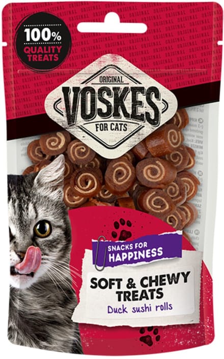 Voskes Sushi Rolls Eend - 10 x 60 gr - Voordeelverpakking