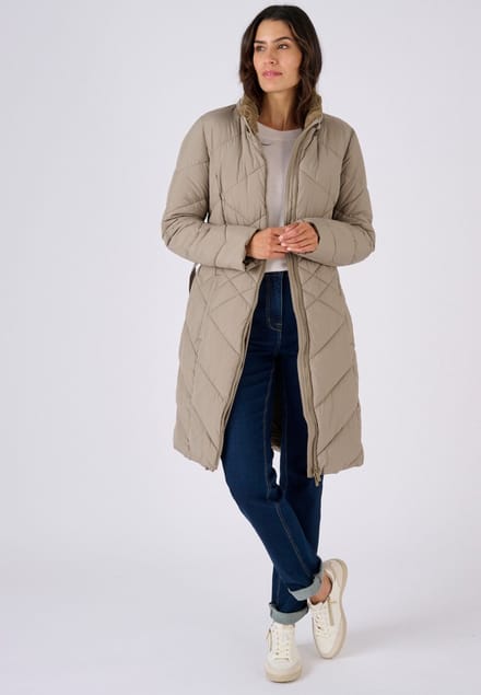 Damart - Thermolactyl parka met riem - Dames - Bruin - 42-44 (M)