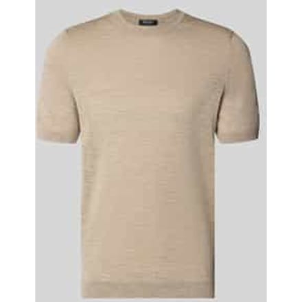 gebreid shirt met ronde hals