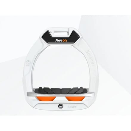 Veiligheids stijgbeugels ruiters Incline Grip Wit/Grijs/Oranje kind Flex-On Safe-On